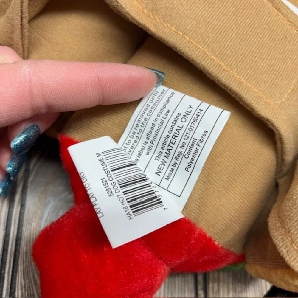 New Thrills & Chills Medium Plush Hot Dog Pet Costume